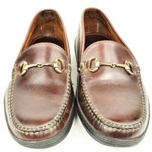 David Spencer Men's Size 10 Brown Leather Horse Bit Driver Shoe